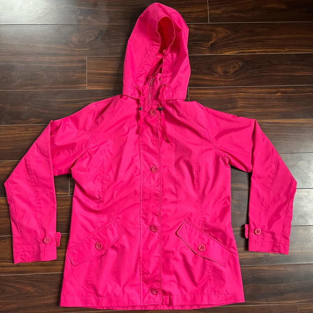 Lands' End Pink Lightweight Windbreaker, S (6-8)